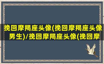 挽回摩羯座头像(挽回摩羯座头像男生)/挽回摩羯座头像(挽回摩羯座头像男生)-我的网站