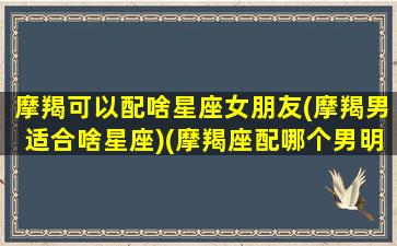 摩羯可以配啥星座女朋友(摩羯男适合啥星座)(摩羯座配哪个男明星)