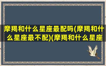 摩羯和什么星座最配吗(摩羯和什么星座最不配)(摩羯和什么星座绝配)