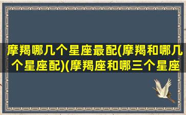 摩羯哪几个星座最配(摩羯和哪几个星座配)(摩羯座和哪三个星座最配)