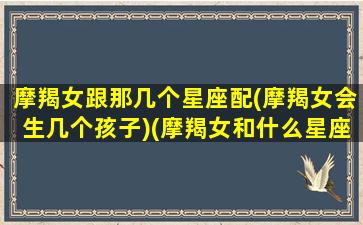 摩羯女跟那几个星座配(摩羯女会生几个孩子)(摩羯女和什么星座在一起幸福)