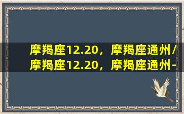 摩羯座12.20，摩羯座通州/摩羯座12.20，摩羯座通州-我的网站(摩羯座12.24)