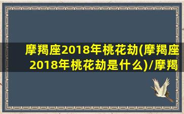 摩羯座2018年桃花劫(摩羯座2018年桃花劫是什么)/摩羯座2018年桃花劫(摩羯座2018年桃花劫是什么)-我的网站