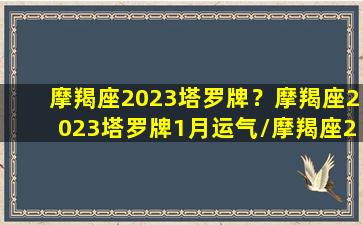 摩羯座2023塔罗牌？摩羯座2023塔罗牌1月运气/摩羯座2023塔罗牌？摩羯座2023塔罗牌1月运气-我的网站