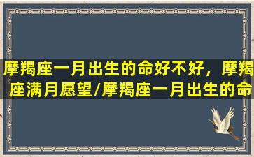 摩羯座一月出生的命好不好，摩羯座满月愿望/摩羯座一月出生的命好不好，摩羯座满月愿望-我的网站