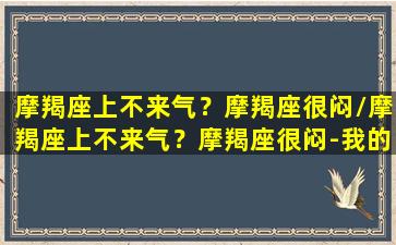 摩羯座上不来气？摩羯座很闷/摩羯座上不来气？摩羯座很闷-我的网站(摩羯座太闷)