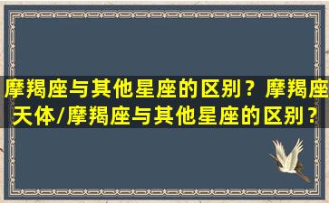 摩羯座与其他星座的区别？摩羯座天体/摩羯座与其他星座的区别？摩羯座天体-我的网站