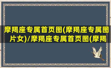 摩羯座专属首页图(摩羯座专属图片女)/摩羯座专属首页图(摩羯座专属图片女)-我的网站