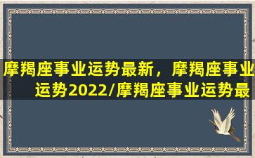 摩羯座事业运势最新，摩羯座事业运势2022/摩羯座事业运势最新，摩羯座事业运势2022-我的网站