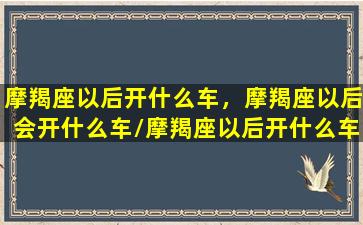 摩羯座以后开什么车，摩羯座以后会开什么车/摩羯座以后开什么车，摩羯座以后会开什么车-我的网站