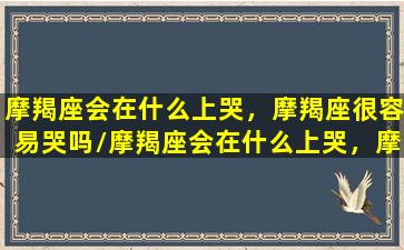 摩羯座会在什么上哭，摩羯座很容易哭吗/摩羯座会在什么上哭，摩羯座很容易哭吗-我的网站