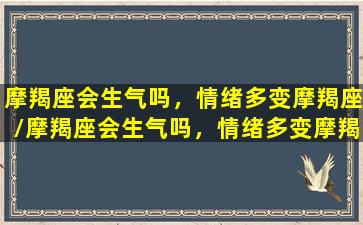 摩羯座会生气吗，情绪多变摩羯座/摩羯座会生气吗，情绪多变摩羯座-我的网站