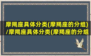 摩羯座具体分类(摩羯座的分组)/摩羯座具体分类(摩羯座的分组)-我的网站