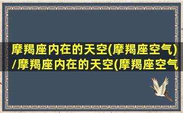 摩羯座内在的天空(摩羯座空气)/摩羯座内在的天空(摩羯座空气)-我的网站