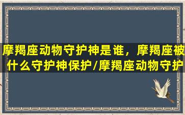 摩羯座动物守护神是谁，摩羯座被什么守护神保护/摩羯座动物守护神是谁，摩羯座被什么守护神保护-我的网站