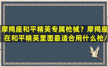 摩羯座和平精英专属枪械？摩羯座在和平精英里面最适合用什么枪/摩羯座和平精英专属枪械？摩羯座在和平精英里面最适合用什么枪-我的网站