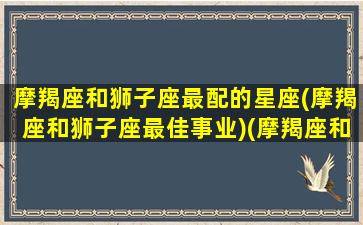 摩羯座和狮子座最配的星座(摩羯座和狮子座最佳事业)(摩羯座和狮子座搭配吗)