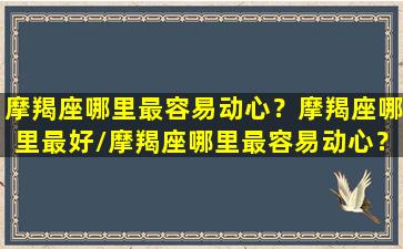 摩羯座哪里最容易动心？摩羯座哪里最好/摩羯座哪里最容易动心？摩羯座哪里最好-我的网站