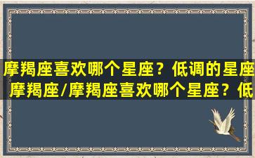 摩羯座喜欢哪个星座？低调的星座摩羯座/摩羯座喜欢哪个星座？低调的星座摩羯座-我的网站