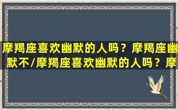 摩羯座喜欢幽默的人吗？摩羯座幽默不/摩羯座喜欢幽默的人吗？摩羯座幽默不-我的网站