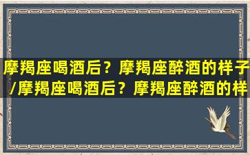 摩羯座喝酒后？摩羯座醉酒的样子/摩羯座喝酒后？摩羯座醉酒的样子-我的网站