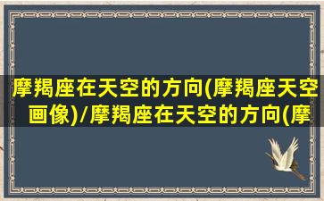 摩羯座在天空的方向(摩羯座天空画像)/摩羯座在天空的方向(摩羯座天空画像)-我的网站