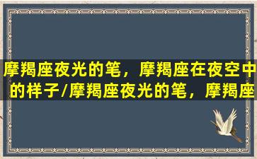 摩羯座夜光的笔，摩羯座在夜空中的样子/摩羯座夜光的笔，摩羯座在夜空中的样子-我的网站