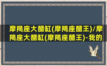 摩羯座大醋缸(摩羯座醋王)/摩羯座大醋缸(摩羯座醋王)-我的网站(摩羯座是醋王嘛)