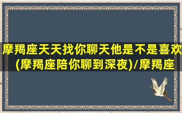 摩羯座天天找你聊天他是不是喜欢(摩羯座陪你聊到深夜)/摩羯座天天找你聊天他是不是喜欢(摩羯座陪你聊到深夜)-我的网站