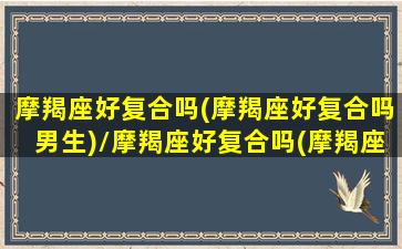 摩羯座好复合吗(摩羯座好复合吗男生)/摩羯座好复合吗(摩羯座好复合吗男生)-我的网站