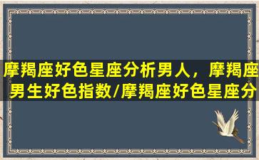 摩羯座好色星座分析男人，摩羯座男生好色指数/摩羯座好色星座分析男人，摩羯座男生好色指数-我的网站