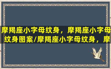 摩羯座小字母纹身，摩羯座小字母纹身图案/摩羯座小字母纹身，摩羯座小字母纹身图案-我的网站