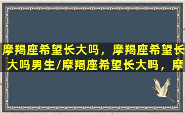 摩羯座希望长大吗，摩羯座希望长大吗男生/摩羯座希望长大吗，摩羯座希望长大吗男生-我的网站