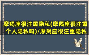 摩羯座很注重隐私(摩羯座很注重个人隐私吗)/摩羯座很注重隐私(摩羯座很注重个人隐私吗)-我的网站