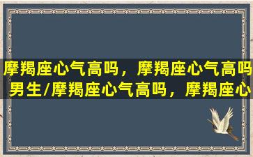 摩羯座心气高吗，摩羯座心气高吗男生/摩羯座心气高吗，摩羯座心气高吗男生-我的网站