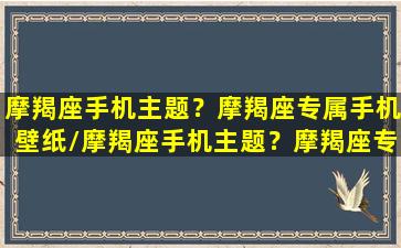 摩羯座手机主题？摩羯座专属手机壁纸/摩羯座手机主题？摩羯座专属手机壁纸-我的网站