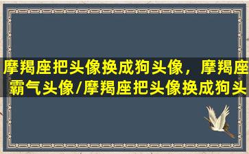 摩羯座把头像换成狗头像，摩羯座霸气头像/摩羯座把头像换成狗头像，摩羯座霸气头像-我的网站