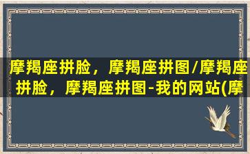 摩羯座拼脸，摩羯座拼图/摩羯座拼脸，摩羯座拼图-我的网站(摩羯座扑克脸)