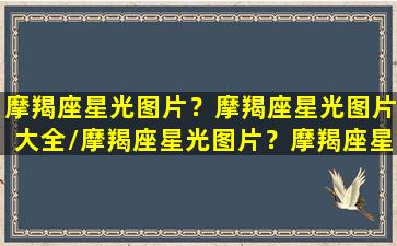 摩羯座星光图片？摩羯座星光图片大全/摩羯座星光图片？摩羯座星光图片大全-我的网站