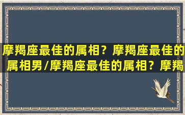 摩羯座最佳的属相？摩羯座最佳的属相男/摩羯座最佳的属相？摩羯座最佳的属相男-我的网站