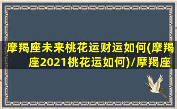 摩羯座未来桃花运财运如何(摩羯座2021桃花运如何)/摩羯座未来桃花运财运如何(摩羯座2021桃花运如何)-我的网站