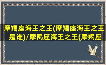 摩羯座海王之王(摩羯座海王之王是谁)/摩羯座海王之王(摩羯座海王之王是谁)-我的网站