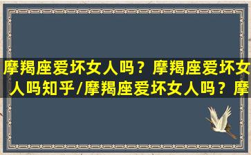 摩羯座爱坏女人吗？摩羯座爱坏女人吗知乎/摩羯座爱坏女人吗？摩羯座爱坏女人吗知乎-我的网站