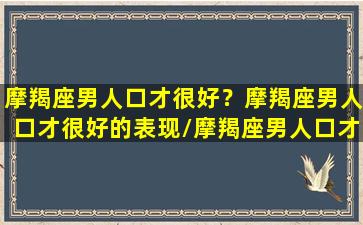 摩羯座男人口才很好？摩羯座男人口才很好的表现/摩羯座男人口才很好？摩羯座男人口才很好的表现-我的网站