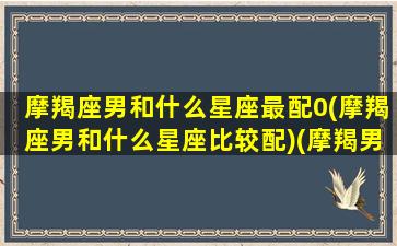 摩羯座男和什么星座最配0(摩羯座男和什么星座比较配)(摩羯男和什么星座最配排行榜)