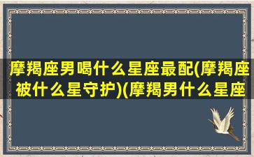 摩羯座男喝什么星座最配(摩羯座被什么星守护)(摩羯男什么星座最配对指数)