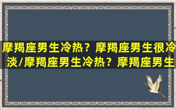 摩羯座男生冷热？摩羯座男生很冷淡/摩羯座男生冷热？摩羯座男生很冷淡-我的网站