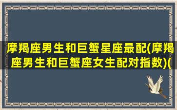 摩羯座男生和巨蟹星座最配(摩羯座男生和巨蟹座女生配对指数)(摩羯座男和巨蟹座男合得来吗)