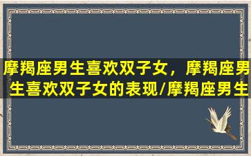 摩羯座男生喜欢双子女，摩羯座男生喜欢双子女的表现/摩羯座男生喜欢双子女，摩羯座男生喜欢双子女的表现-我的网站