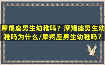 摩羯座男生幼稚吗？摩羯座男生幼稚吗为什么/摩羯座男生幼稚吗？摩羯座男生幼稚吗为什么-我的网站